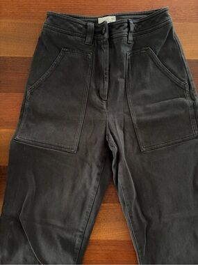 Wilfred High-Rise Utility Jeans in Charcoal Black